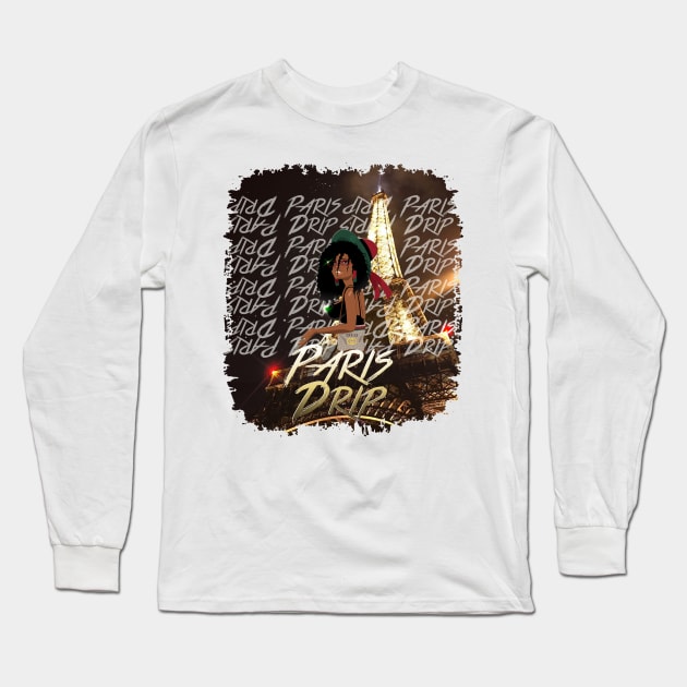 Paris Drip Long Sleeve T-Shirt by keshanDSTR